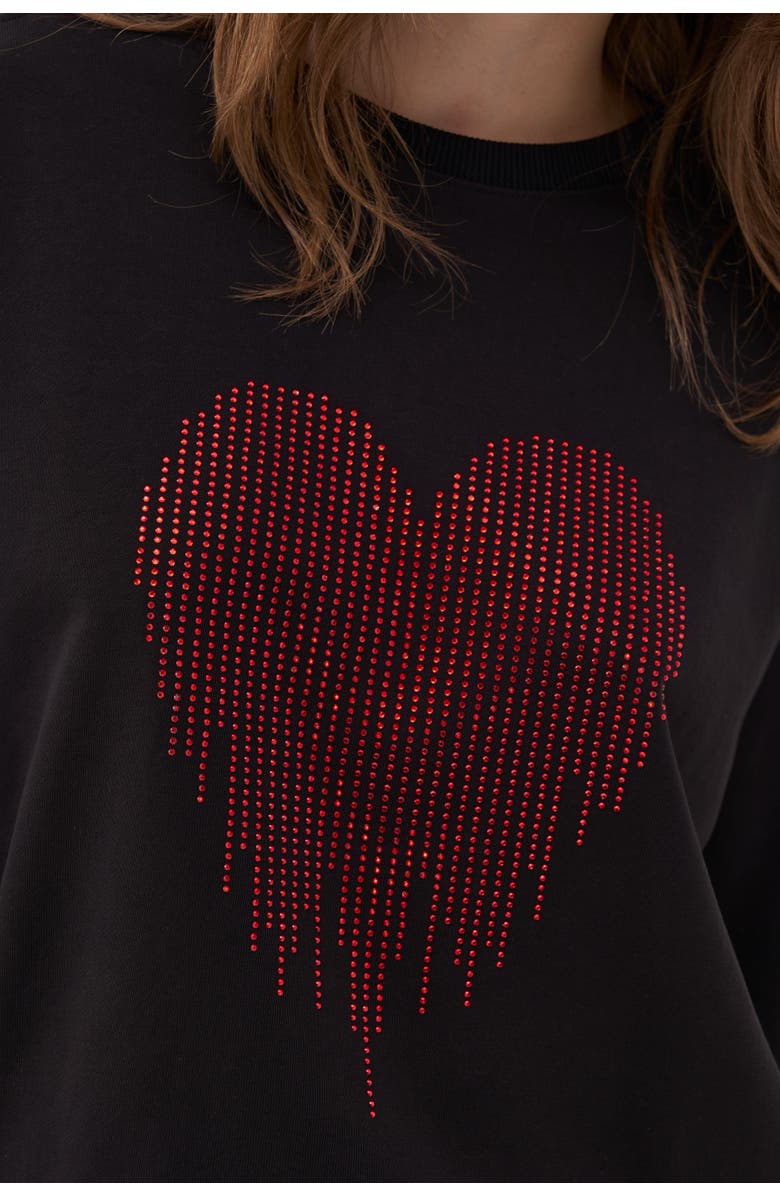 Nocturne Rhinestone Embroidered Oversized Sweatshirt, Alternate, color, 