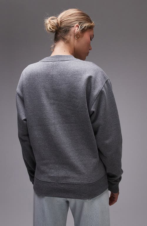 TOPSHOP TOPSHOP SLIM FIT PULLOVER SWEATSHIRT