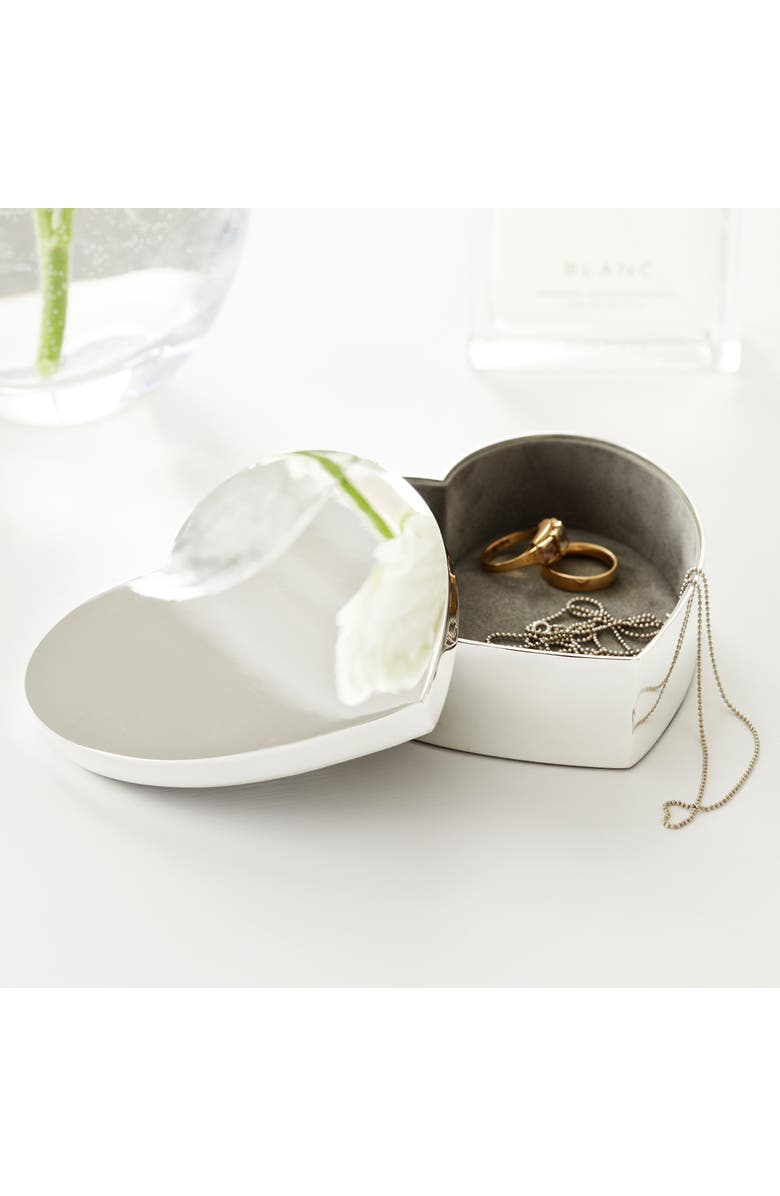 The White Company Silver Plated Heart Box, Alternate, color, 
