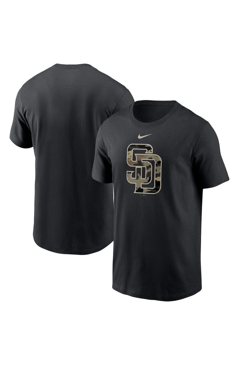 Nike Men's Nike Black San Diego Padres Team Camo Logo T-Shirt, Main, color, 