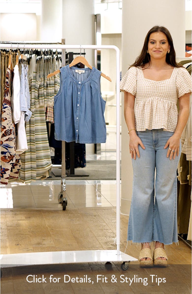 Denim Button-Up Tank Top, sales video thumbnail