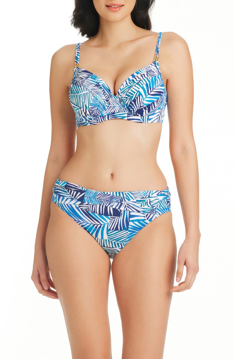 BLEU by Rod Beattie Shady Days D-Cup Underwire Bikini Top, Alternate, color, Navy