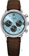 Timex® Marlin® Chronograph Leather Strap Watch, 40mm