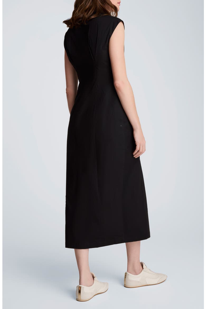 Pleated Maxi Shirtdress, Alternate, color, BLACK