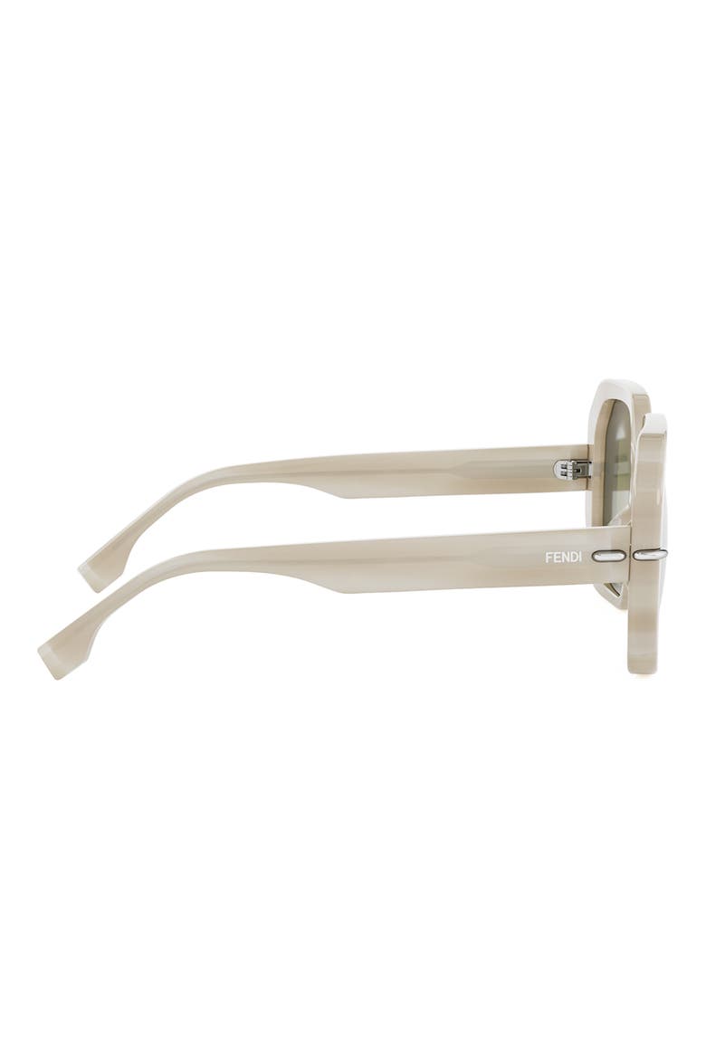 Selleria Square Sunglasses, Alternate, color, BEIGE HORN / GREEN MIRROR