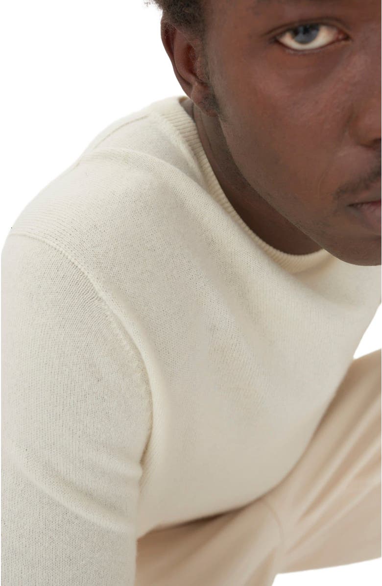 Gobi Cashmere Crew Neck Sweater, Alternate, color, White