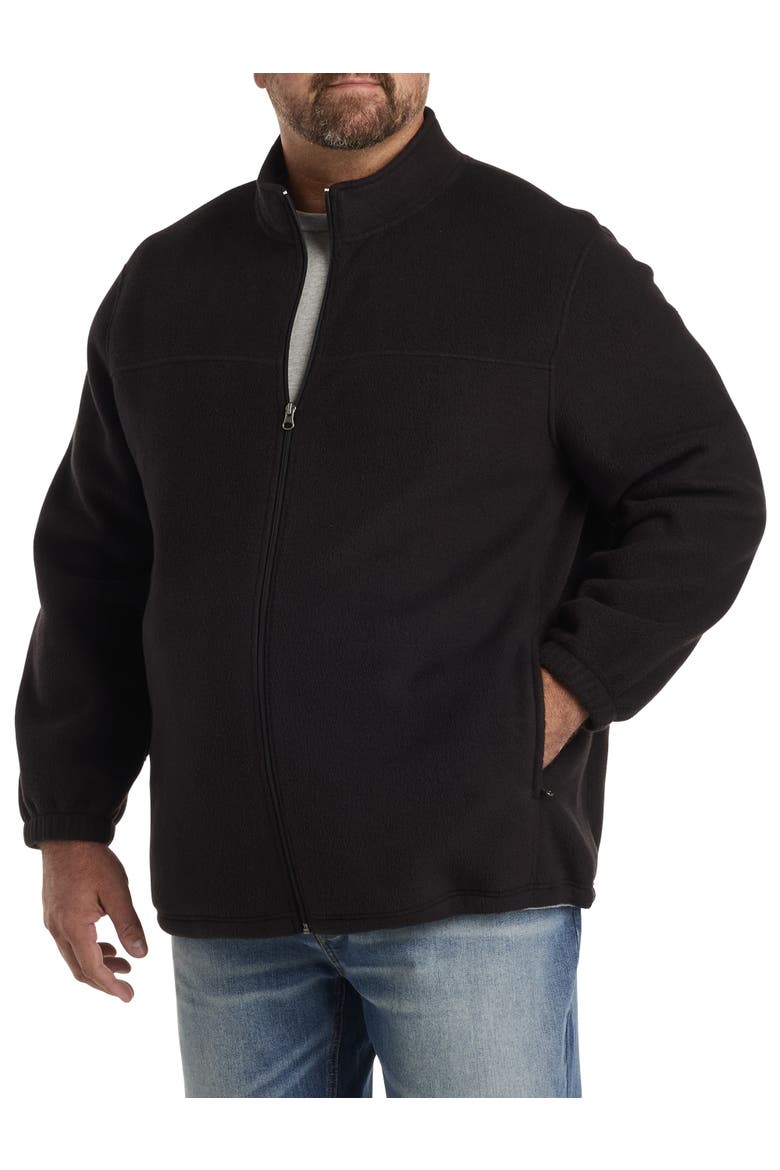 Full-Zip Polar Fleece Jacket, Main, color, BLACK