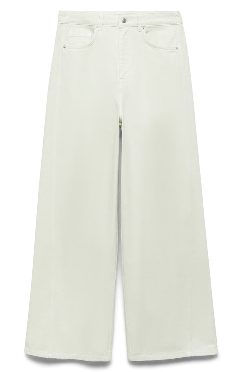 MANGO Mid Rise Baggy Ultra Wide Leg Jeans, Alternate, color, Pastel Green