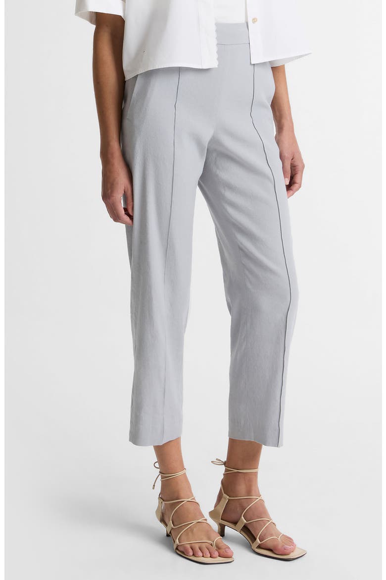 Grace Mid Rise Linen Blend Tapered Pull-On Pants, Alternate, color, BAY MIST