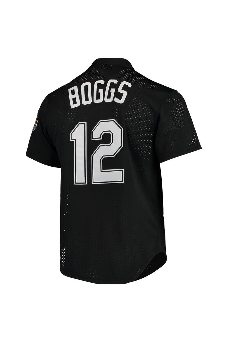 Men's Mitchell & Ness Wade Boggs Black Tampa Bay Rays Cooperstown Collection 1991 Mesh Batting Practice Jersey, Alternate, color, Black