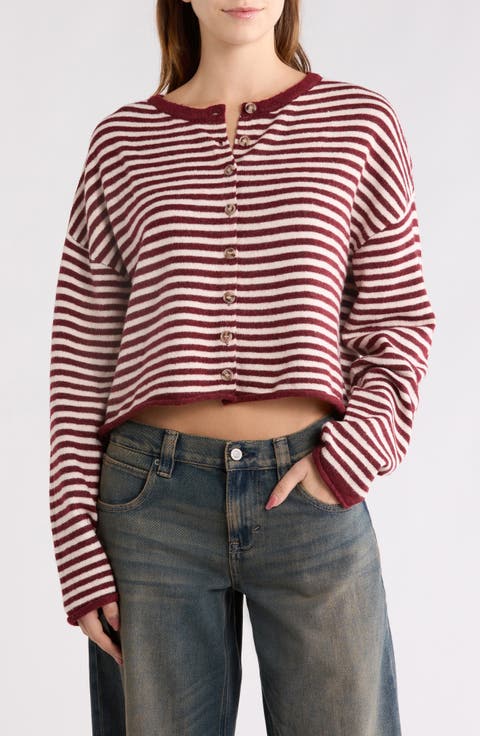 Georgia Stripe Roll Hem Cardigan
