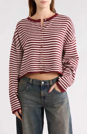 PacSun Georgia Stripe Roll Hem Cardigan