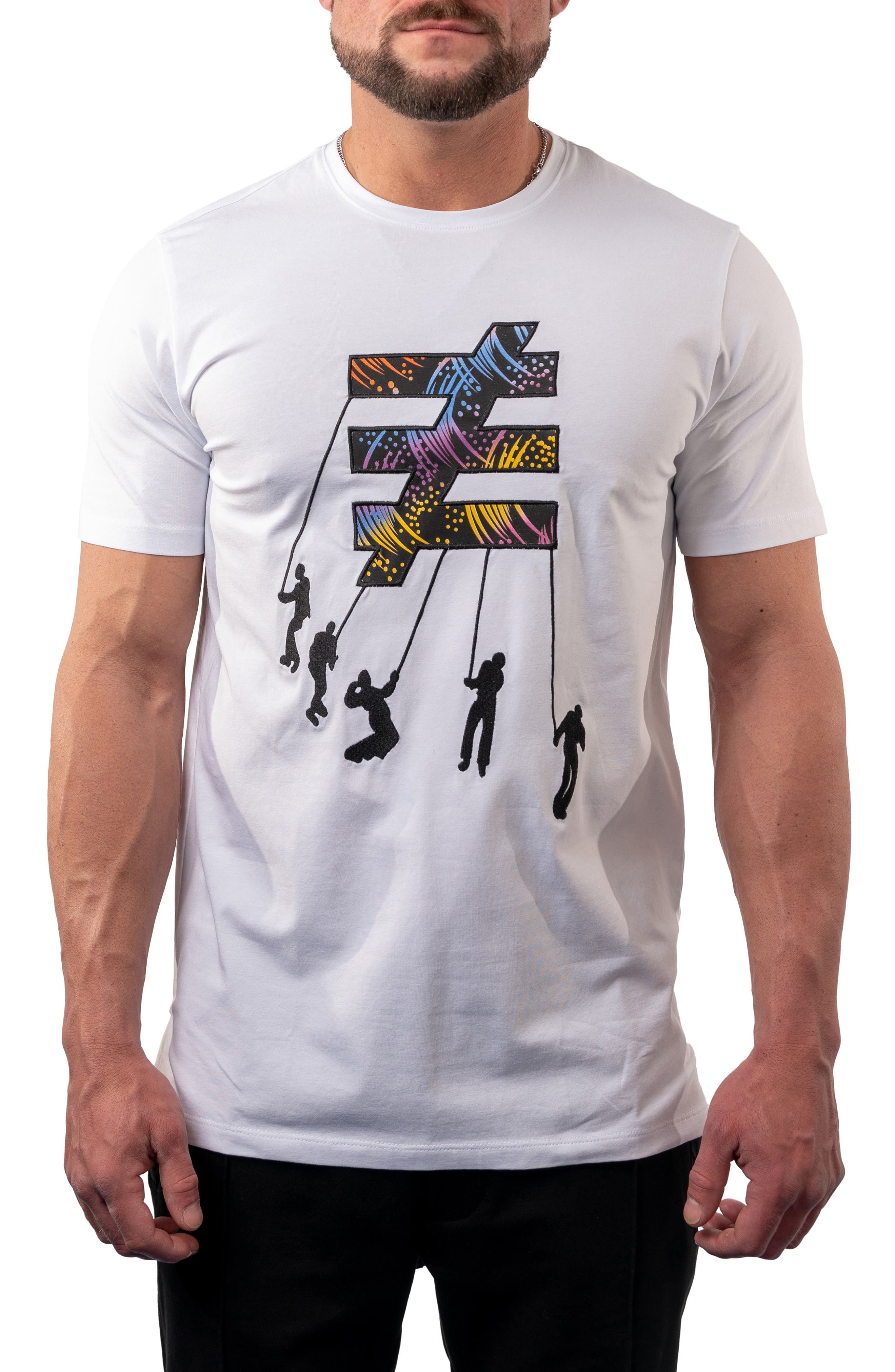 Maceoo Village Cotton Stretch Graphic T-Shirt