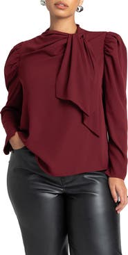 ELOQUII Drape Front Blouse