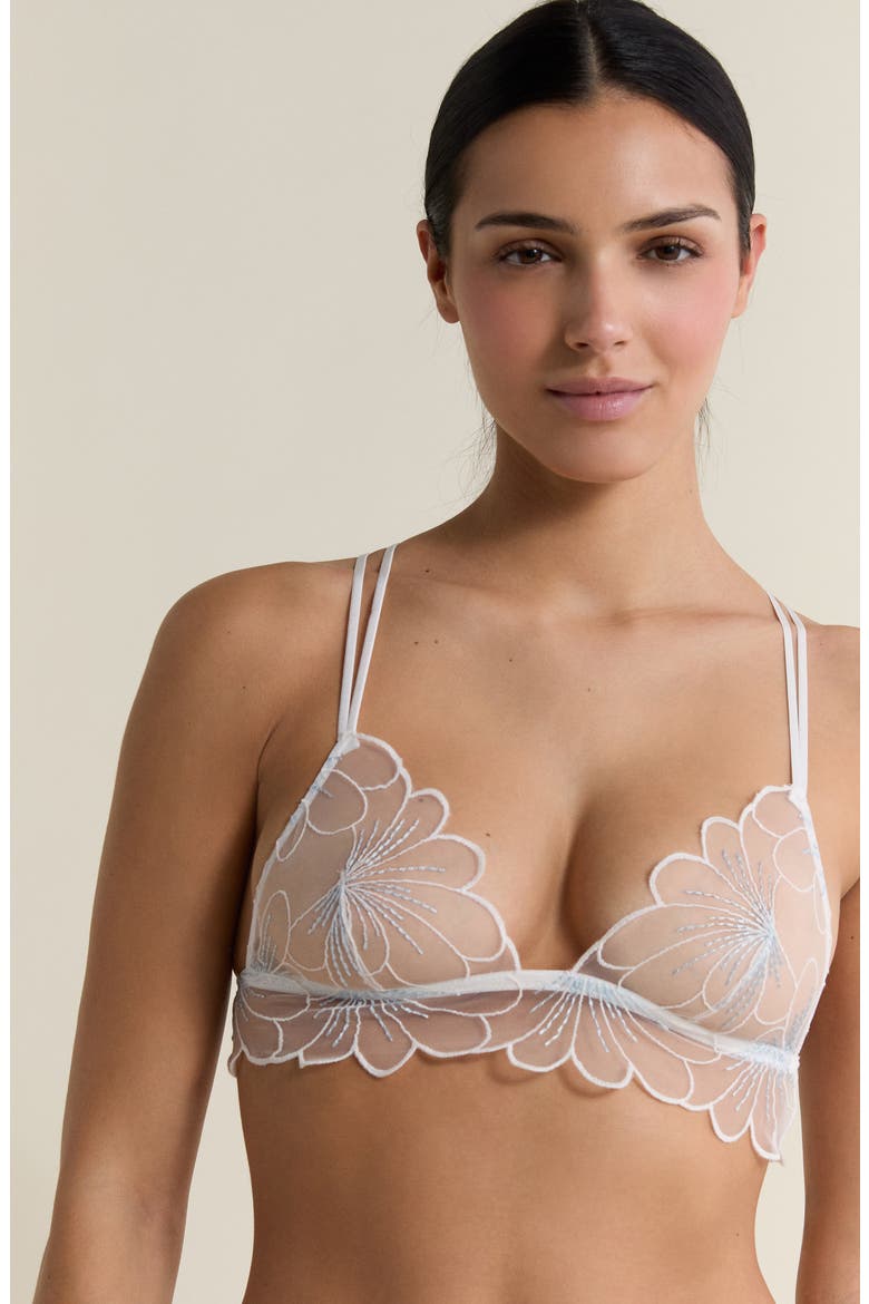Camelia Triangle Bralette, Alternate, color, WHITE