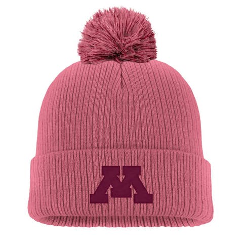 Men's Nike Pink Minnesota Golden Gophers Tonal Peak Cuffed Knit Hat with Pom