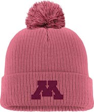 Nike Men's Nike Pink Minnesota Golden Gophers Tonal Peak Cuffed Knit Hat with Pom