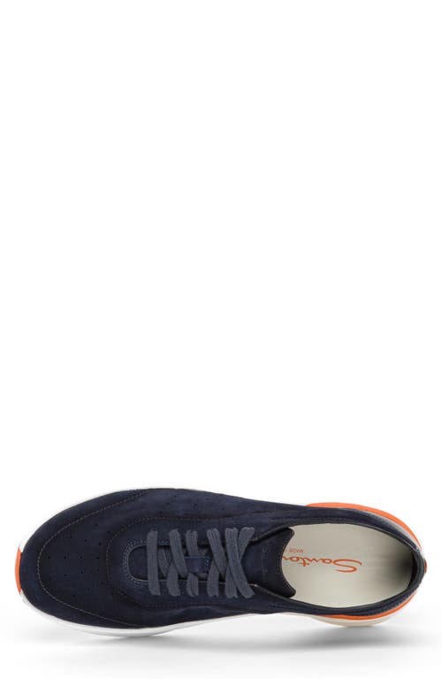 Santoni Bounce Lace-up Sneakers In Blue