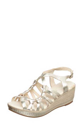 Antelope Genna Platform Wedge Sandal In Gold