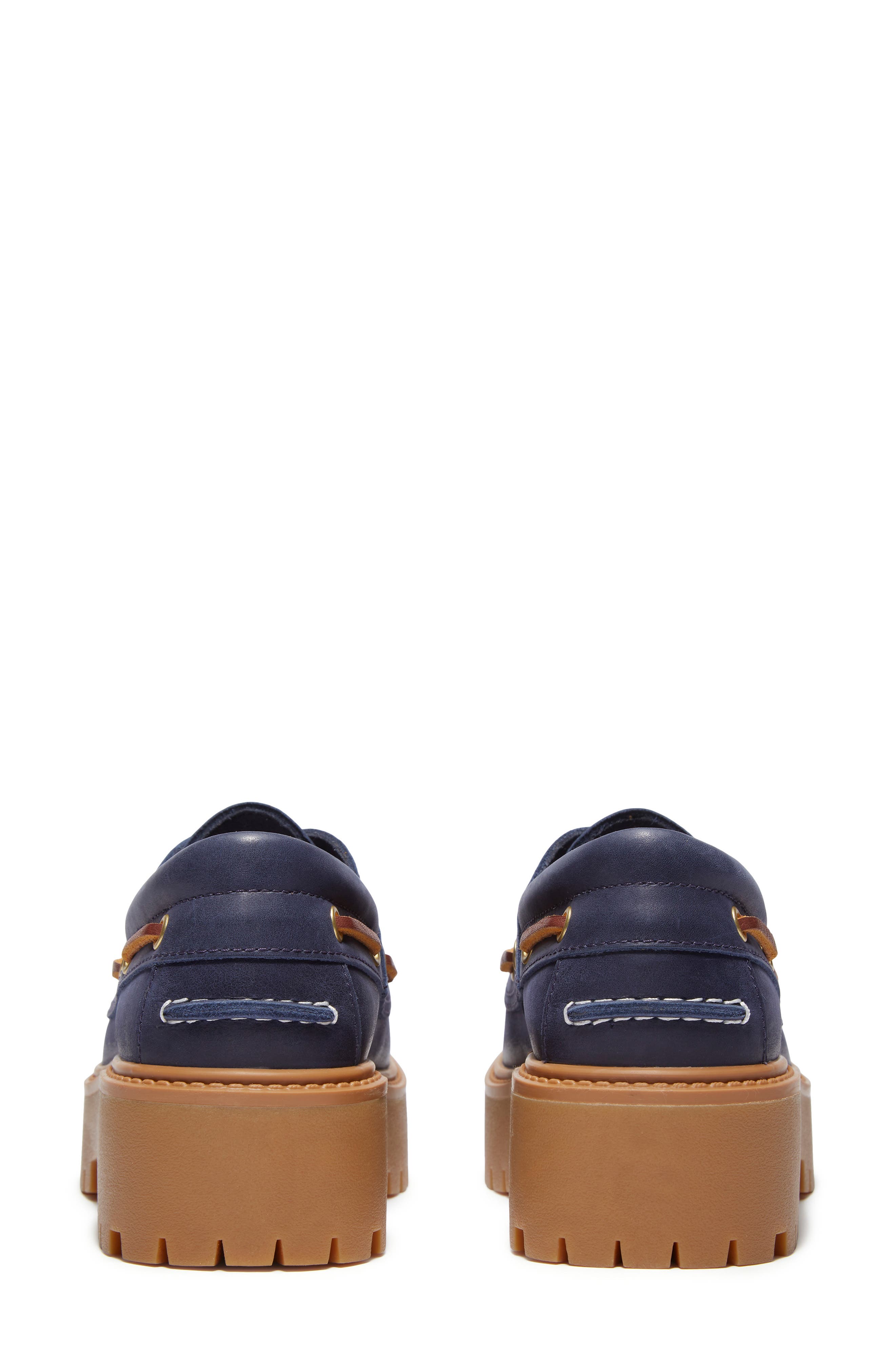 Timberland Stone Street Platform Boat Shoe, Alternate, color, Dark Blue Full Grain