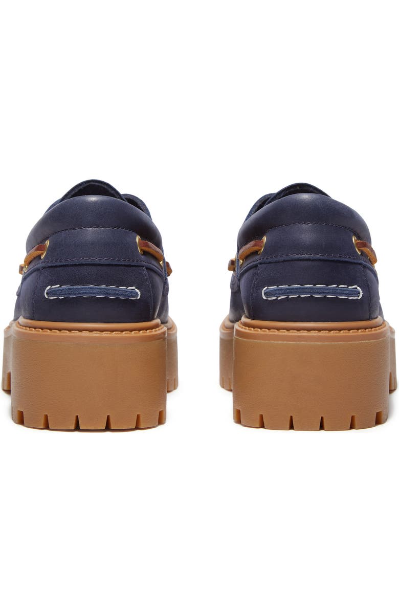 Timberland Stone Street Platform Boat Shoe, Alternate, color, Dark Blue Full Grain
