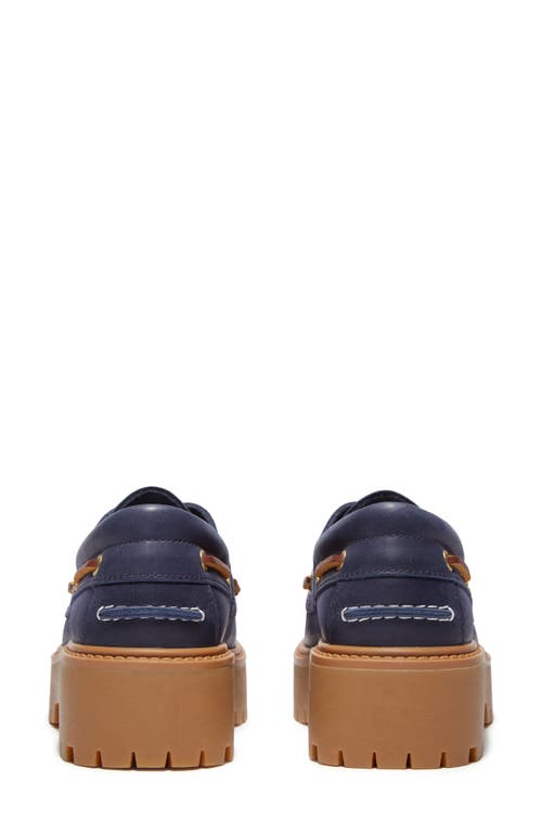 Timberland Stone Street Platform Boat Shoe In Blue