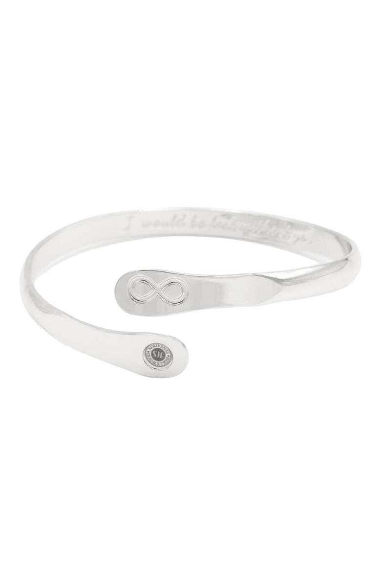 Hollywood Sensation Friendship Bracelet Engraved I would be lost without you, Main, color, Silver