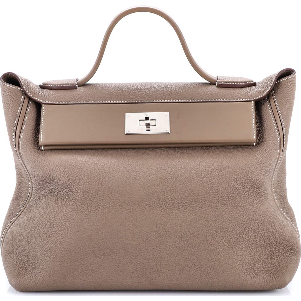 Pre-owned Hermes Hermes 24/24 Bag Togo With Swift 35 In Brown
