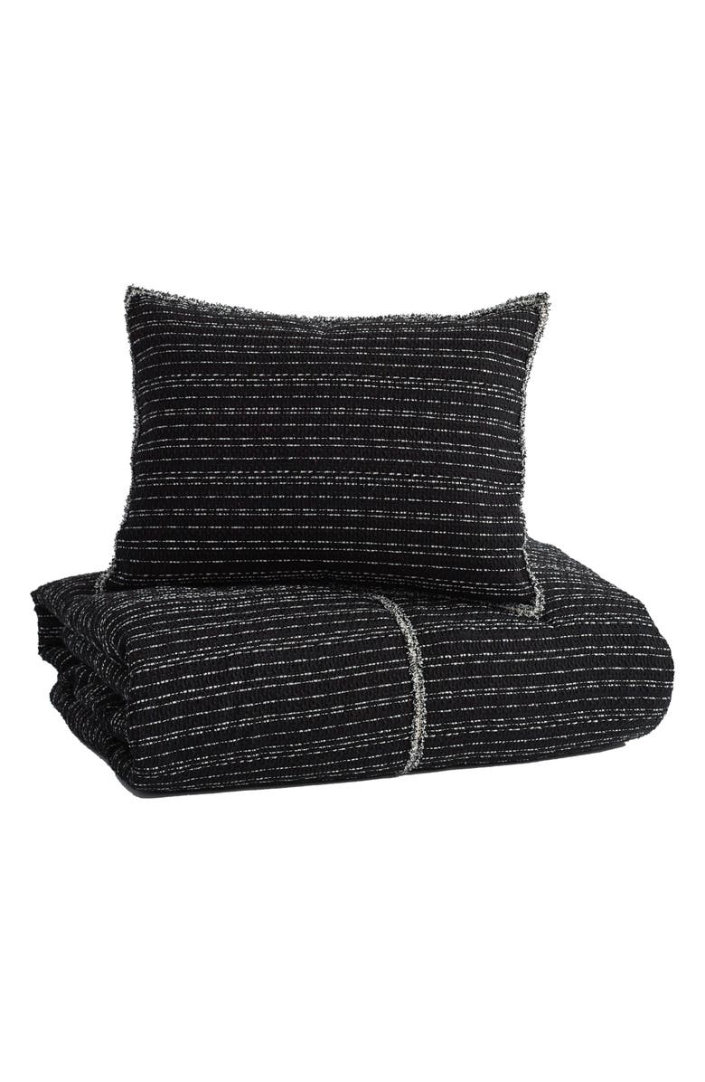 KARL LAGERFELD PARIS Tweed Comforter & Sham Set, Alternate, color, 