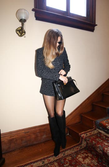 x Sara Walker Andie Sequin Tweed Jacket