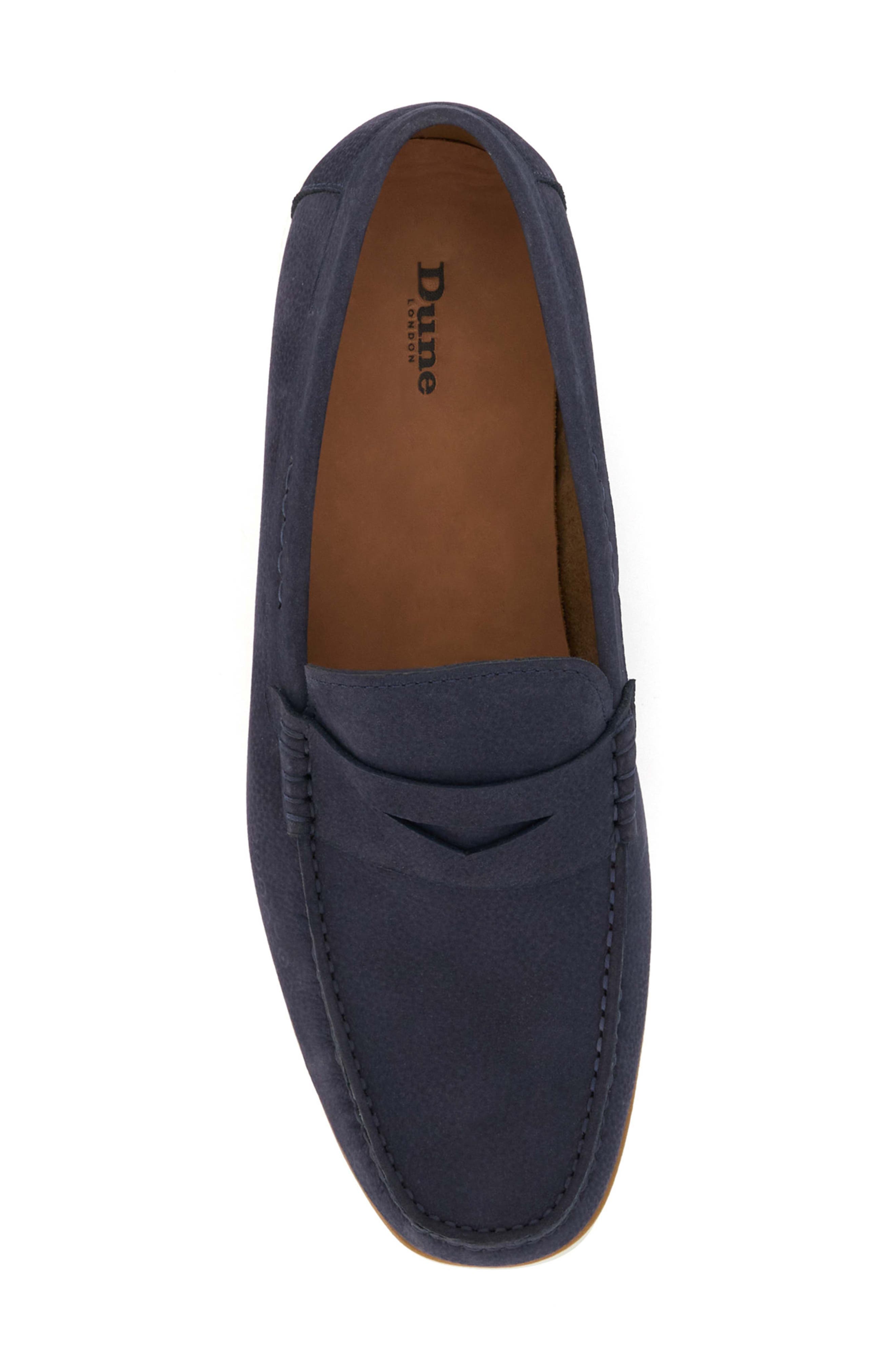 Dune London Berkly Penny Loafer, Alternate, color, Navy