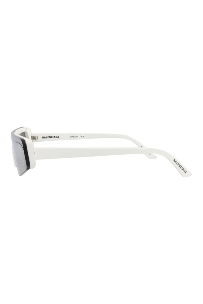99mm Shield Sunglasses, Alternate, color, WHITE WHITE SILVER