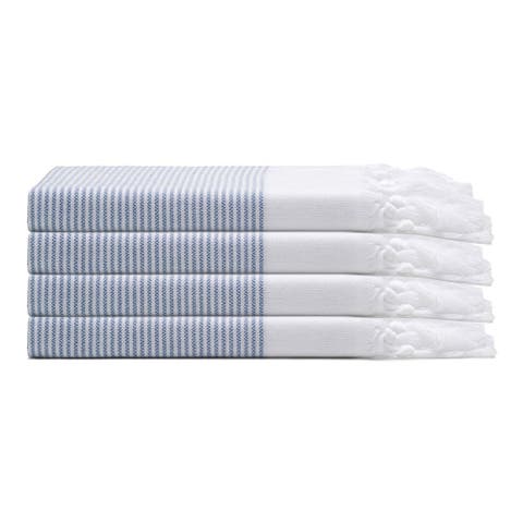 Fine Stripe Turkish Cotton Hand & Kitchen Towel Bundle