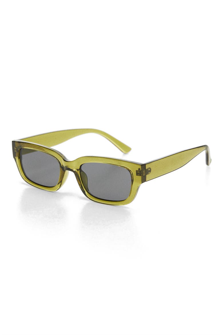 Rectangular Sunglasses, Alternate, color, GREEN