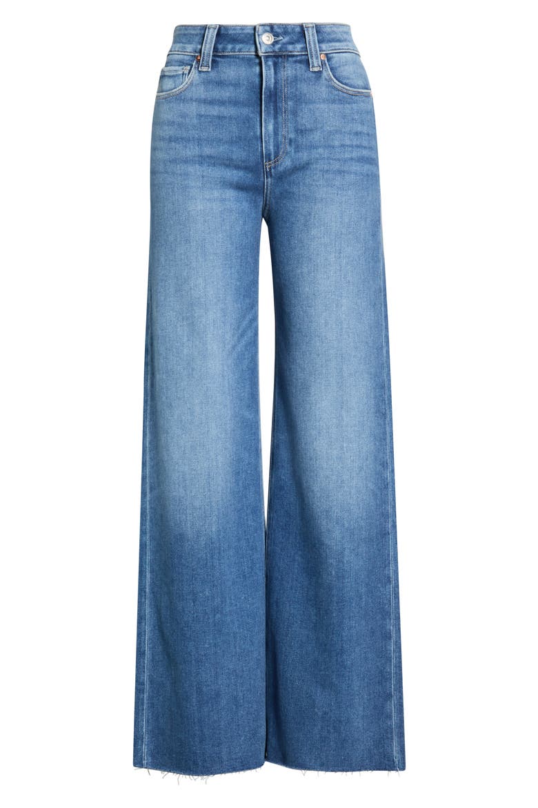 Anessa Raw Hem Wide Leg Jeans, Alternate, color, MONACO MIST