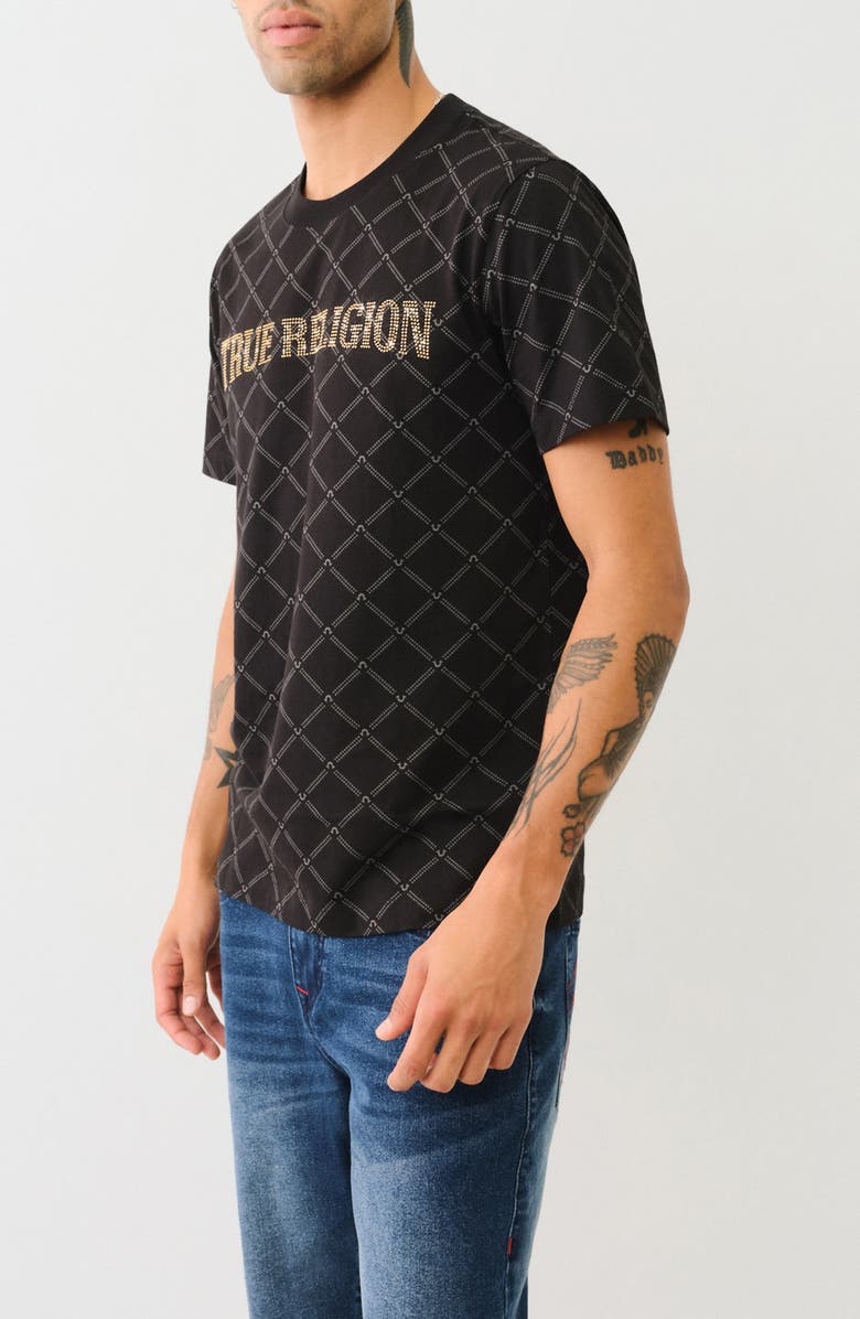 True Religion Monogram Arch Graphic T-Shirt, Alternate, color,