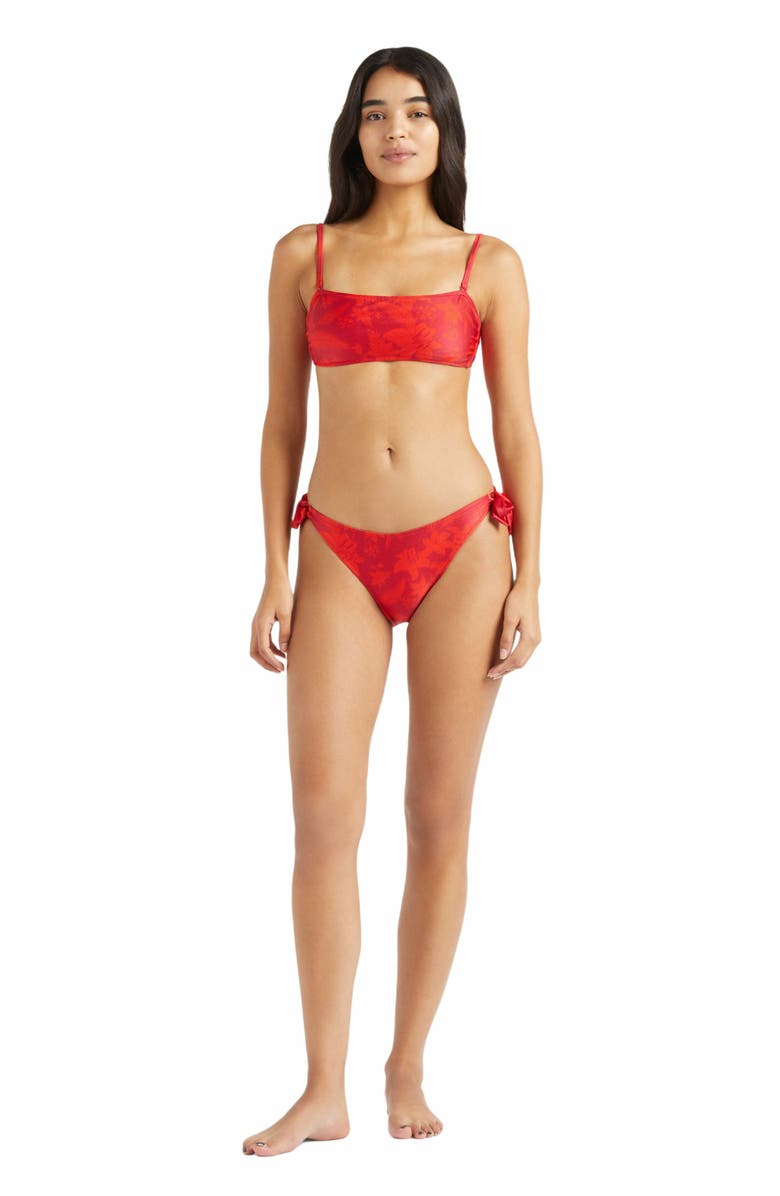 Vilebrequin Women's Flower Power Bra Bikini Top, Main, color, Lipstick