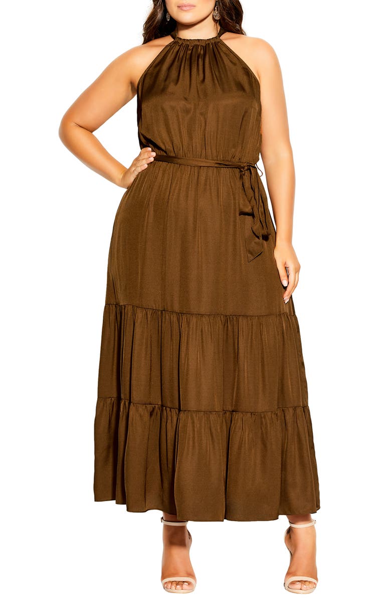 City Chic Tiered Maxi Dress, Main, color,