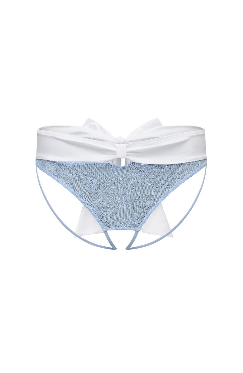 Adore Me Amaya Crotchless Panties, Alternate, color, Medium Blue