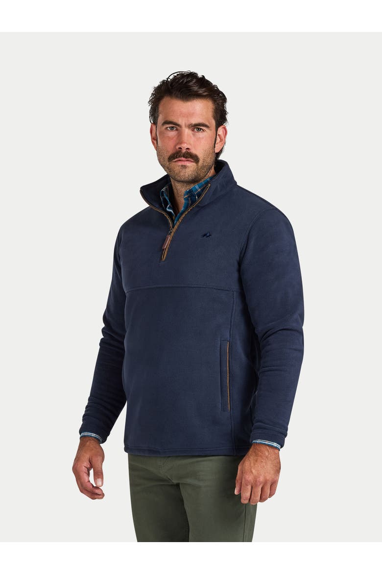 Quarter Zip Fleece Sweatshirt, Main, color, Navy