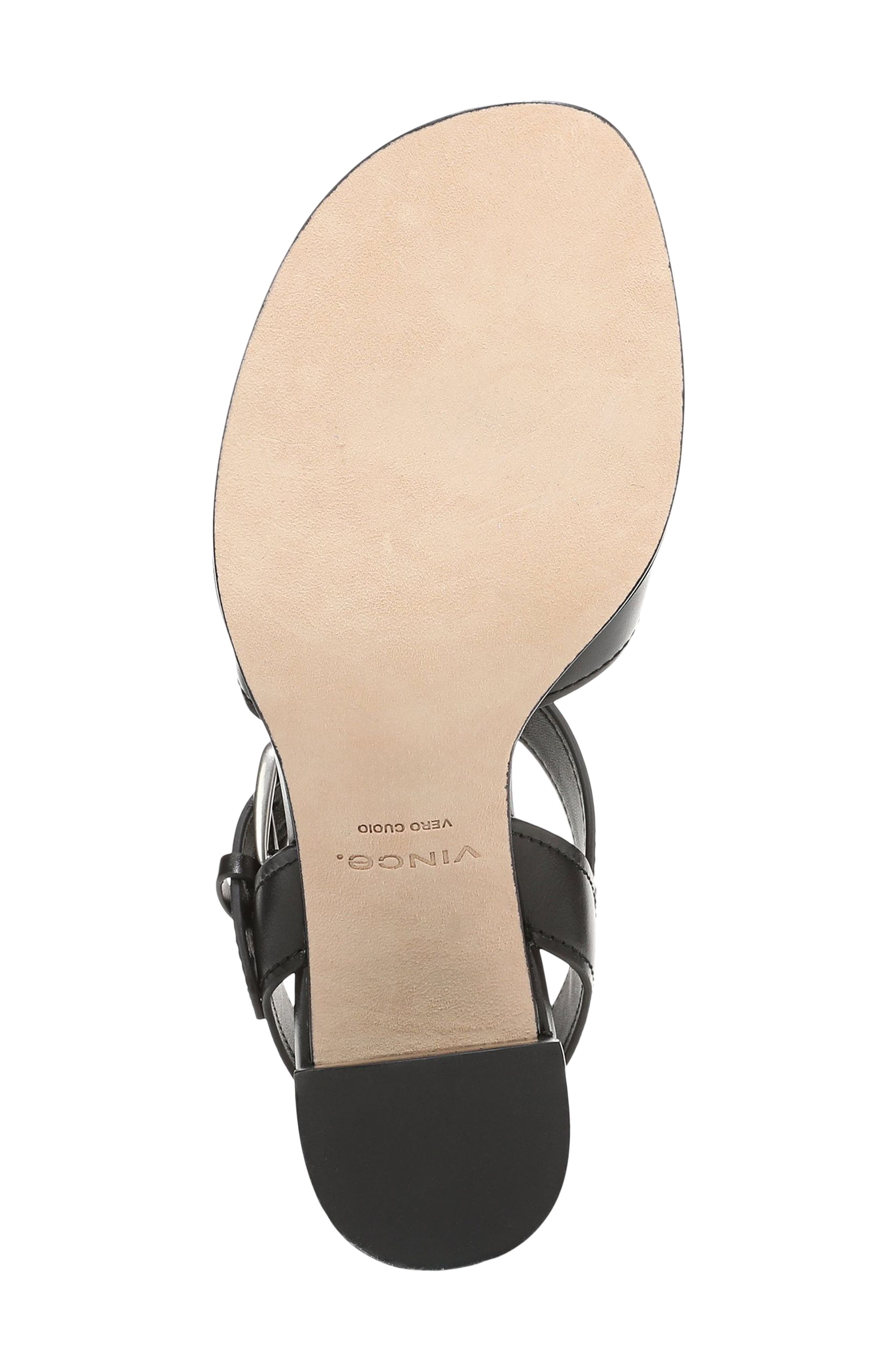 Vince Salma Ankle Strap Sandal, Alternate, color, Black