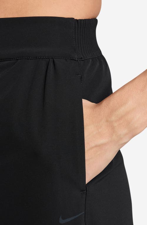 Nike 24.7 Perfectstretch Dri-fit High Waist Loose Barrel-leg Pants In Black