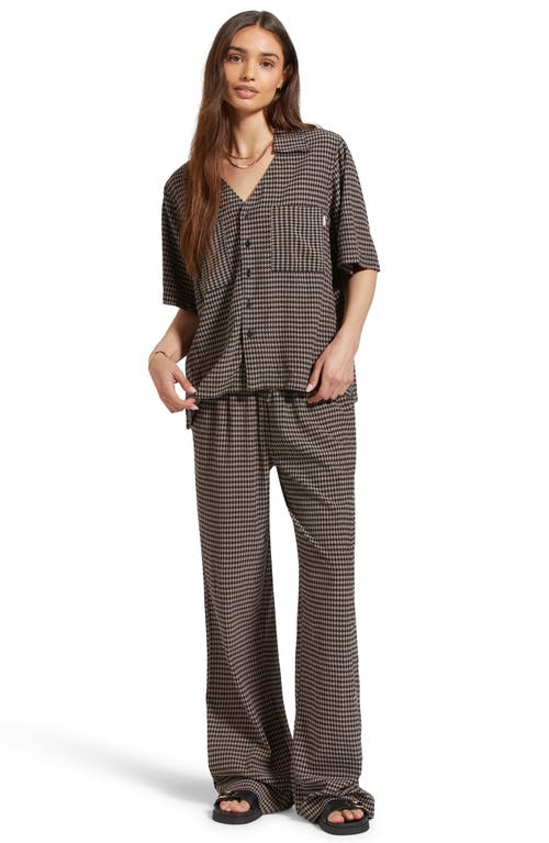 Brixton Hudson Lounge Short Sleeve Button-up Shirt In Black