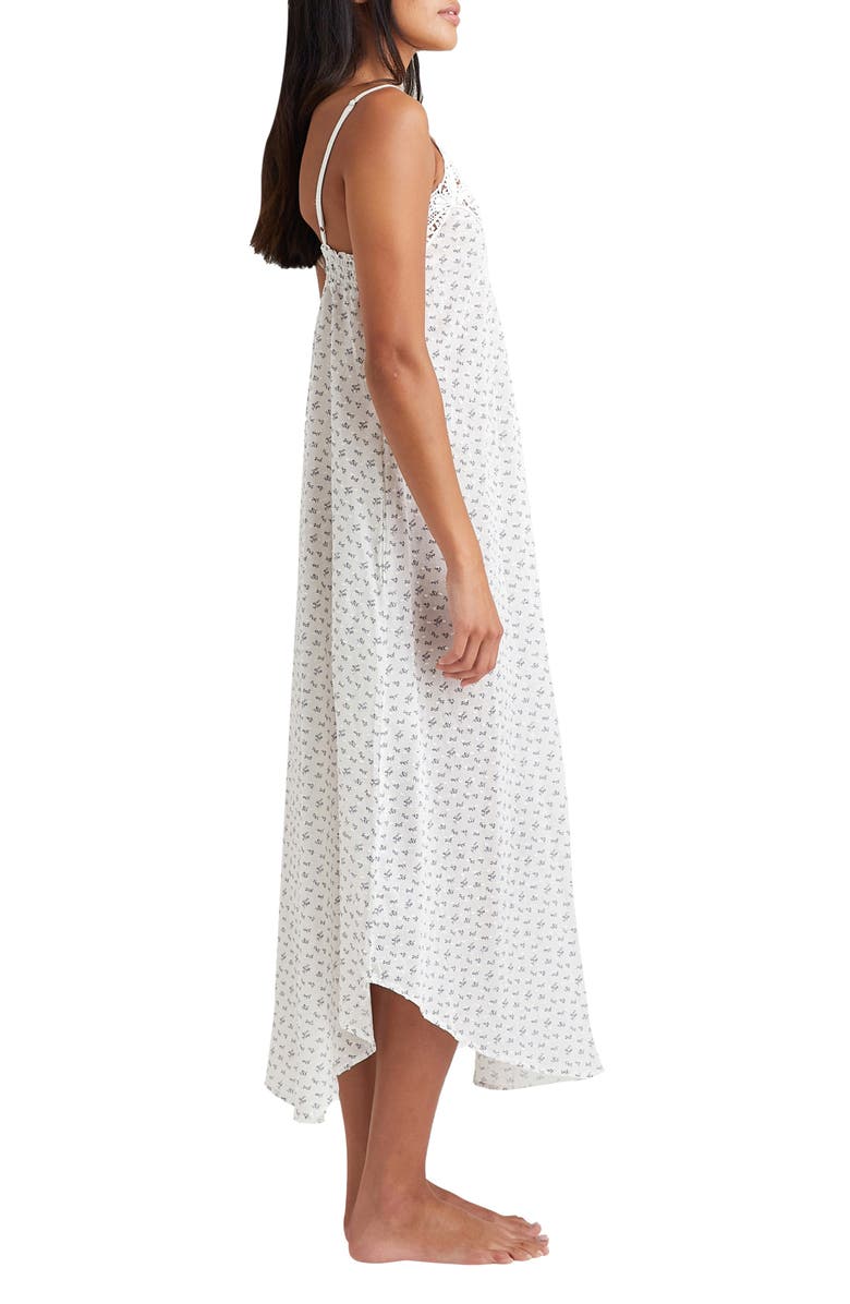 Papinelle Swiss Dot Lace Trim Nightgown, Alternate, color,