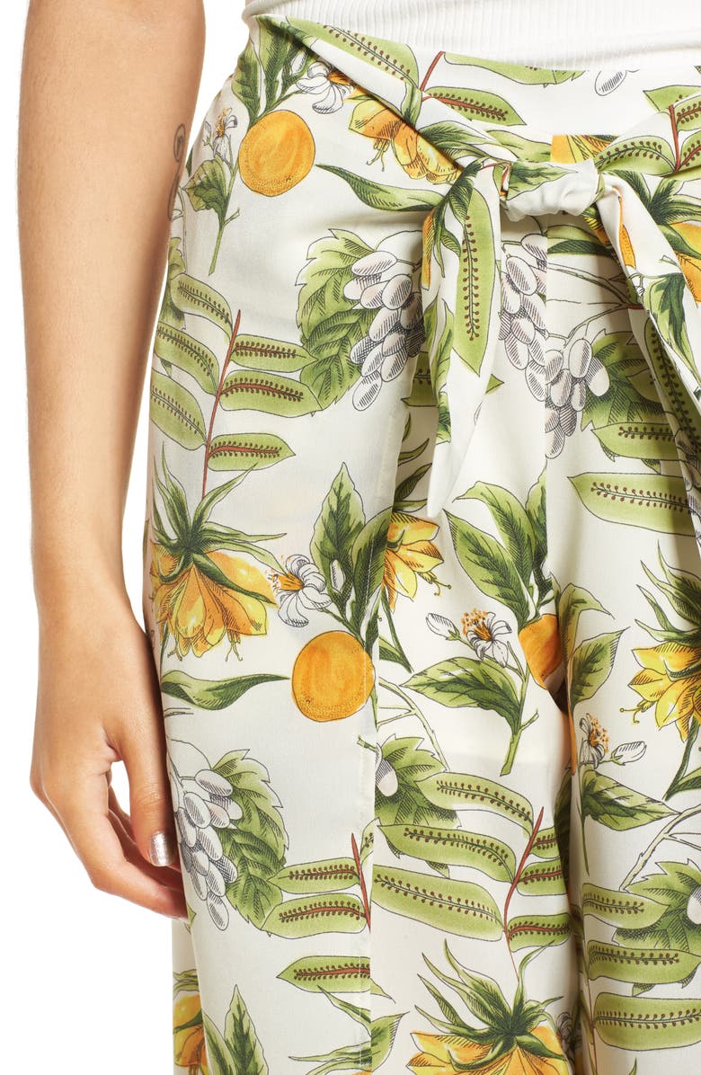 Lost + Wander Limonada Citrus Print Split Culottes, Alternate, color,