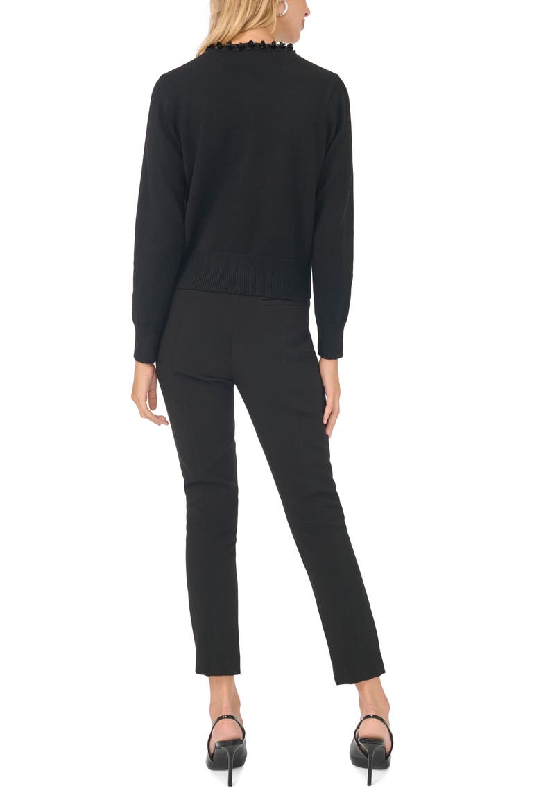 Paillette Cardigan, Alternate, color, RICH BLACK