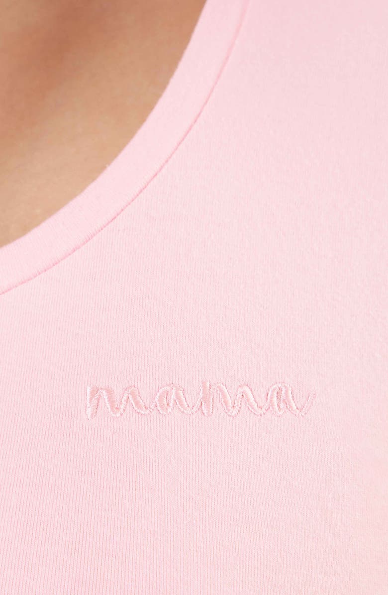 Stowaway Collection Mama Embroidered T-Shirt, Alternate, color, Pink