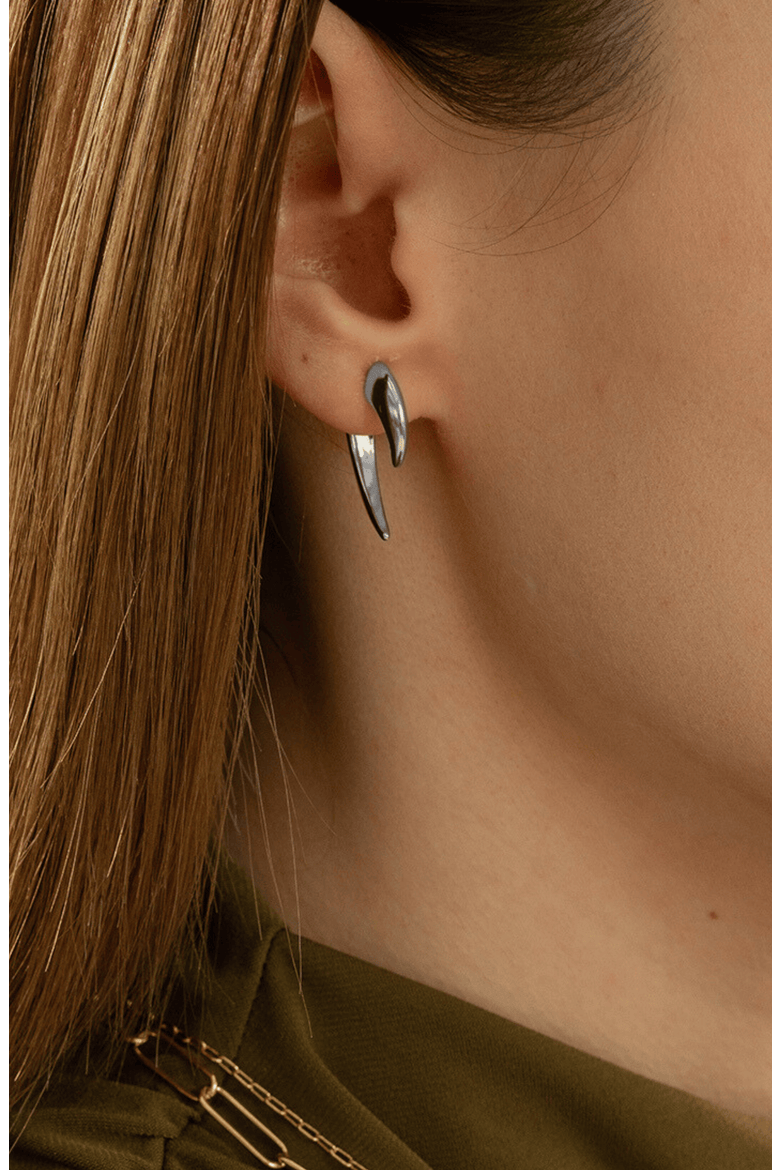 14k Gold Plated Johanna Open Hoop Earring Jacket Gift Idea, Alternate, color, Silver