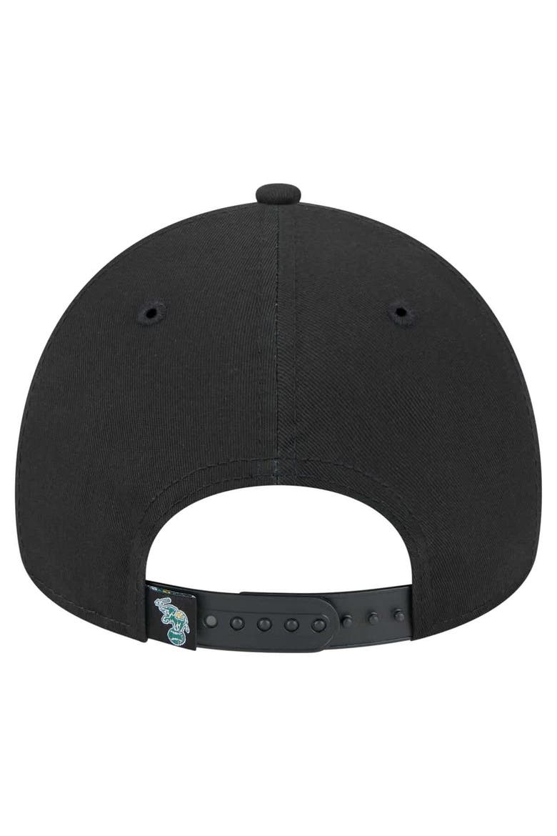 Men's New Era Black Oakland Athletics 9FORTY A-Frame Adjustable Hat, Alternate, color, Black