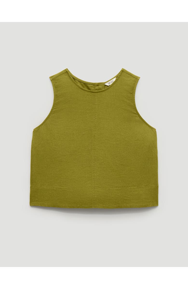 Hush Vera Linen Blend Shell Top, Alternate, color, Olive Green